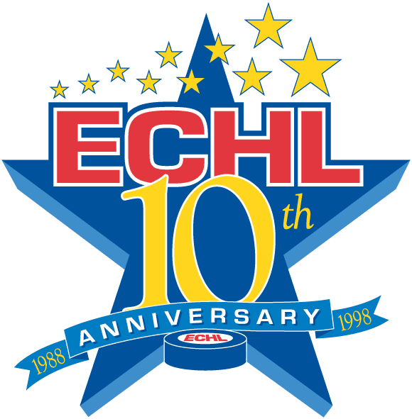 east coast hockey league 1998 anniversary logo iron on transfers for clothing